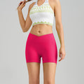 NNEDSZ Watermelon Red Yoga Shorts - Seamless, High Waist, Tummy Control Size XL-0