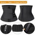 Boned Latex Waist Trainer Corsets for Women Weight Loss Body Trimmer Belt Slimming Shaper Workout Faja Compression Sweat Girdles-3