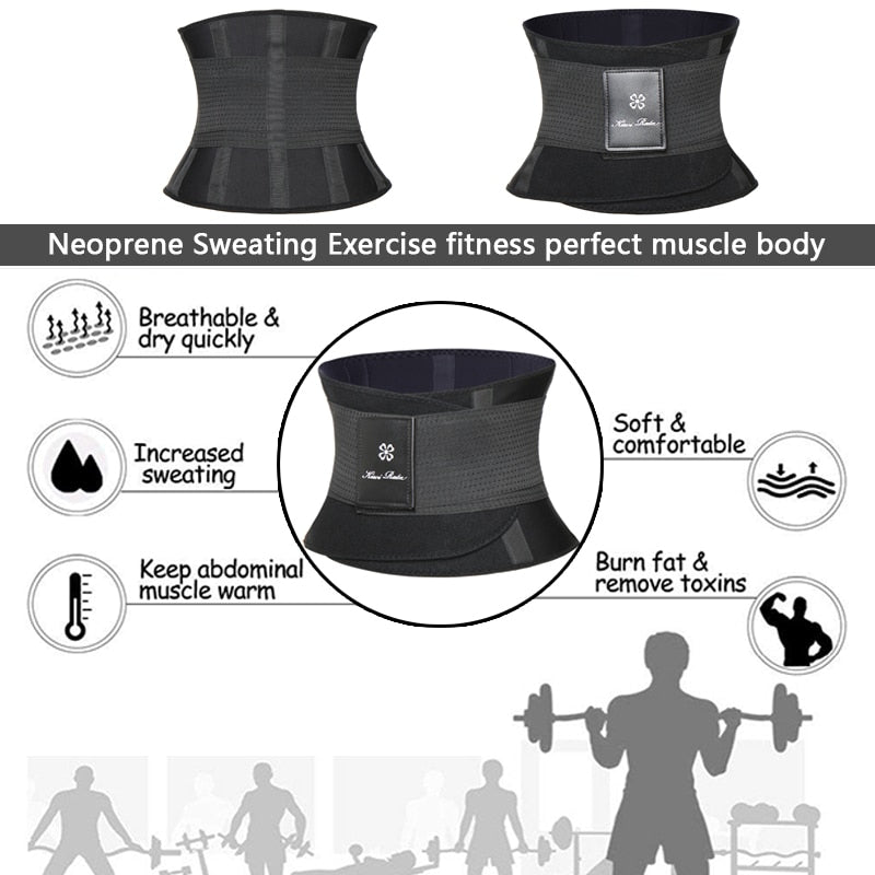 Sweat Waist Trainer Body Shape Shaper Xtreme Power Modeling Belt Faja Girdle Tummy Slimming Fitness Corset Shapewear-1