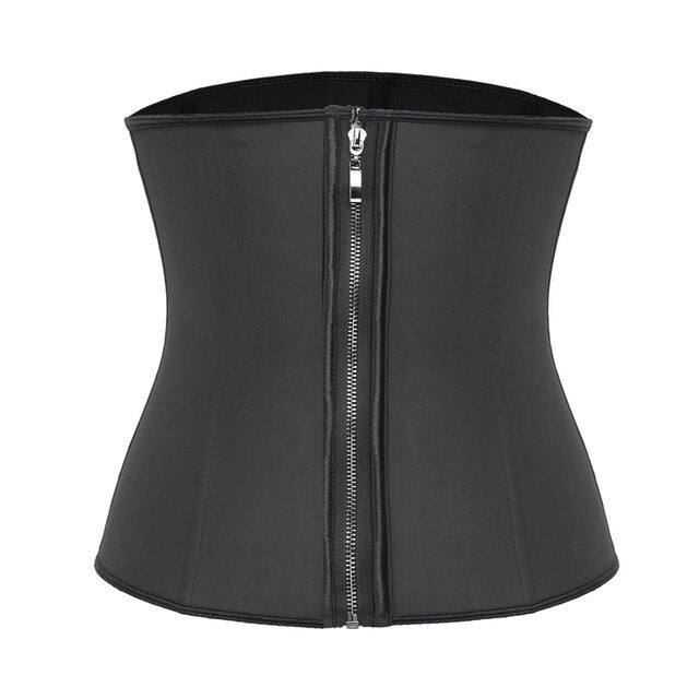 Corset Body Shaper Latex Waist Trainer Zipper Underbust