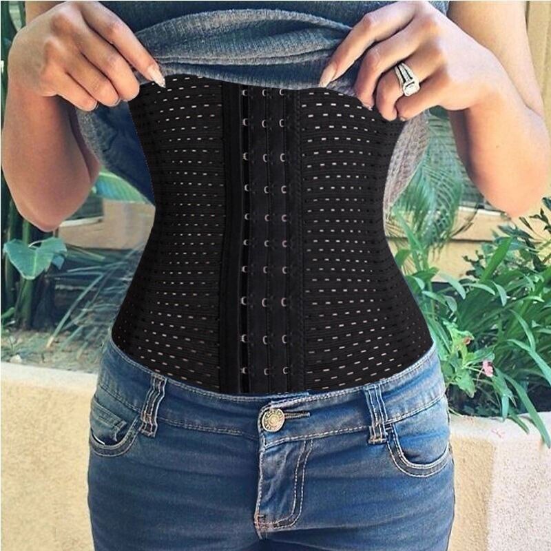 Women Waist Trainer Steel Bone Cincher Corset Belt Shaper Body Shapewear Underbust Control Elasticat Slimming Tummy Belt Fajas-0
