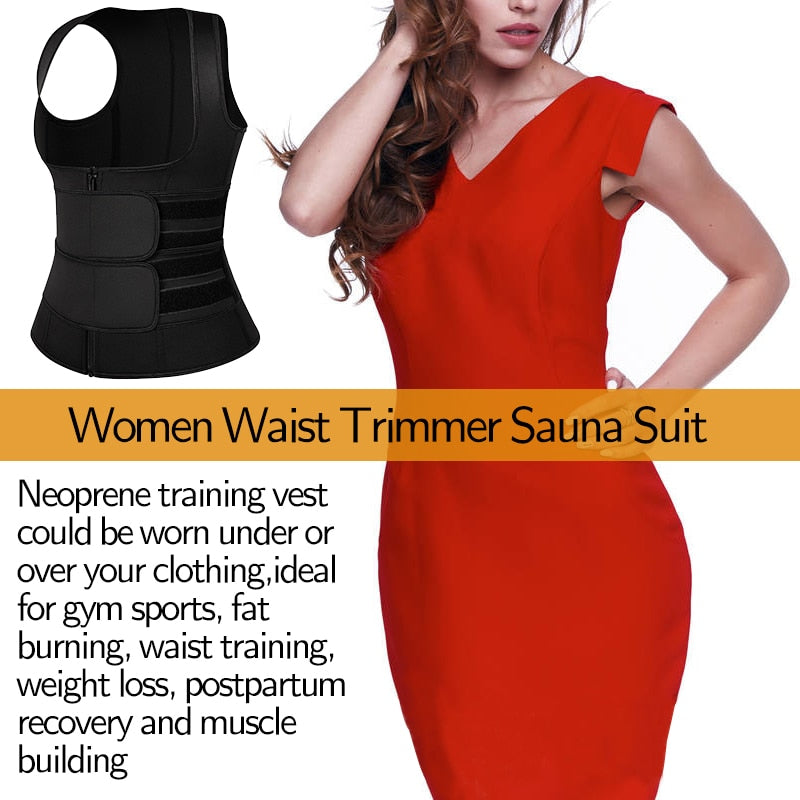 Sweat Waist Trainer Vest Slimming Corset for Weight Loss Body Shaper Sauna Suit Compression Shirt Belly Girdle Tops Shapewear-2