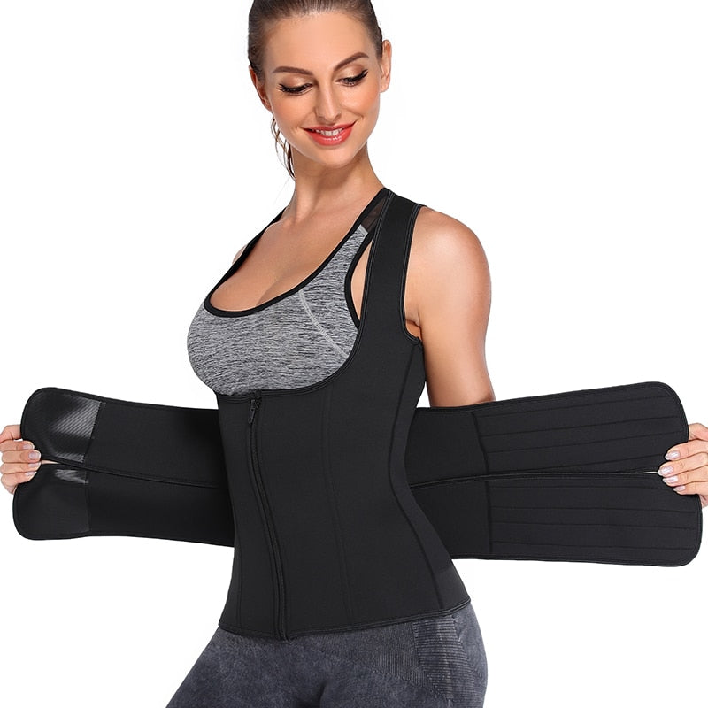 Sweat Waist Trainer Vest Slimming Corset for Weight Loss Body Shaper Sauna Suit Compression Shirt Belly Girdle Tops Shapewear-1