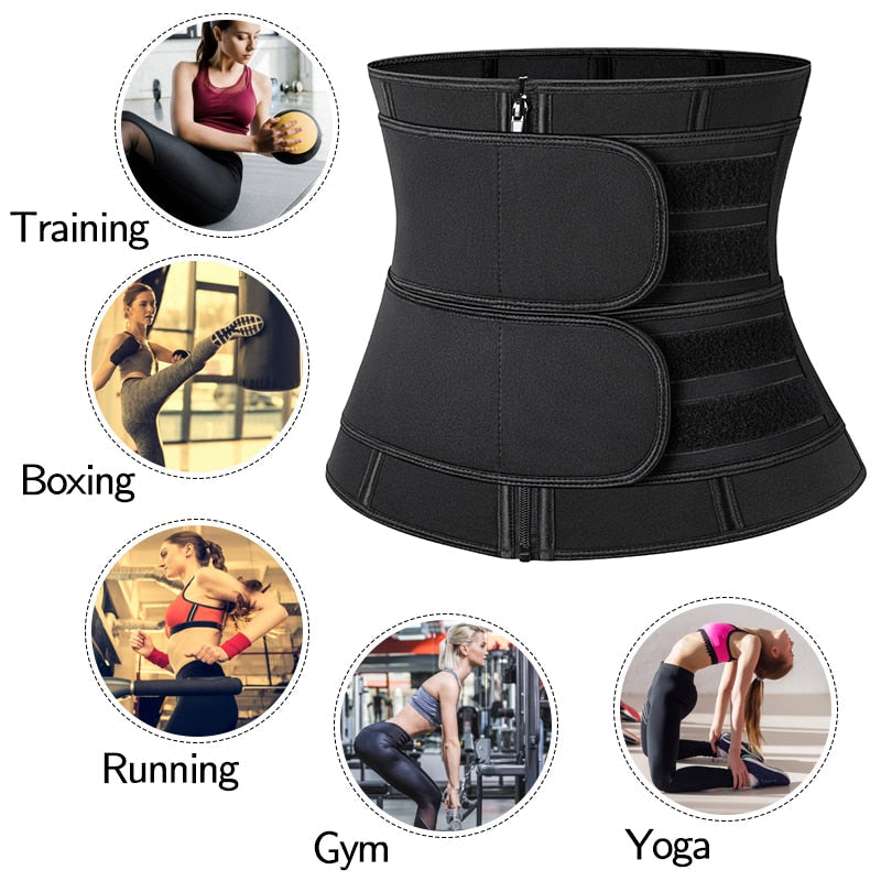 Women Body Shaper Waist Trainer Corset Weight Loss Cinchers Sports Girdle Sauna Sweat Fat Burner Slimming Sheath Fitness Belt-4