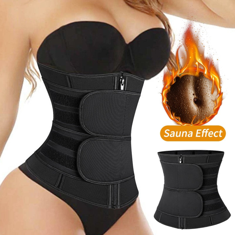 Women Body Shaper Waist Trainer Corset Weight Loss Cinchers Sports Girdle Sauna Sweat Fat Burner Slimming Sheath Fitness Belt-0